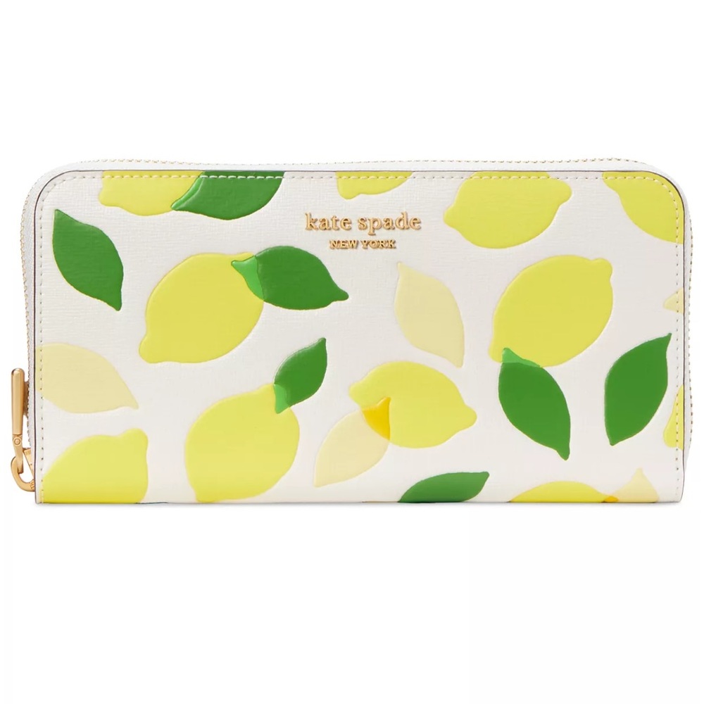 Morgan Lemon Drop Saffiano Leather Continental Wallet